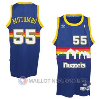 Maillot Denver Nuggets Mutombo #55 Bleu