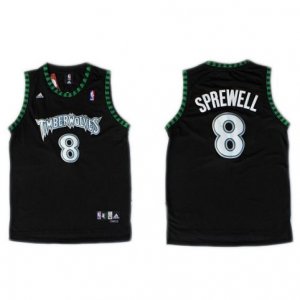 Maillot Retro Timberwolves Sprewell 8 Noir