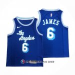 Maillot Los Angeles Lakers LeBron James NO 6 Hardwood Classic 2021-22 bleu