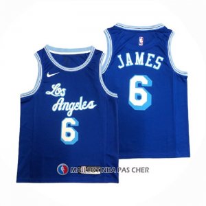 Maillot Los Angeles Lakers LeBron James NO 6 Hardwood Classic 2021-22 bleu