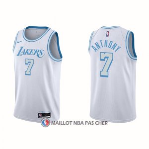 Maillot Los Angeles Lakers Carmelo Anthony NO 7 Ville 2020-21 Blanc
