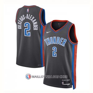 Maillot Oklahoma City Thunder Shai Gilgeous-Alexander NO 2 Ville 2022-23 Gris