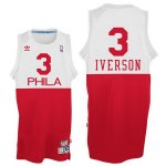 Maillot Retro 76ers Iverson 3 Blanc Rouge