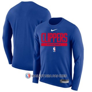 Maillot Manches Longues Los Angeles Clippers Practice Performance 2022-23 Bleu