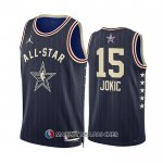 Maillot All Star 2024 Denver Nuggets Nikola Jokic NO 15 Bleu