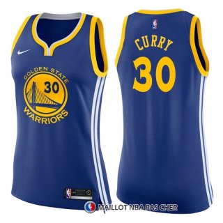 Maillot Femme Golden State Warriors Stephen Curry Icon 2017-18 30 Bleu