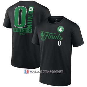 Maillot Manche Courte Boston Celtics Jayson Tatum 2024 NBA Finals Inbound Pass Noir