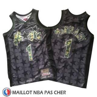 Maillot Orlando Magic Tracy Mcgrady No 1 Retro Noir