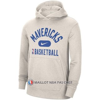 Veste a Capuche Dallas Mavericks Performance Practice 2021-22 Blanc
