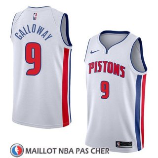 Maillot Detroit Pistons Langston Galloway No 9 Association 2018 Blanc