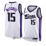 Maillot Sacramento Kings Davion Mitchell NO 15 Association 2023-24 Blanc