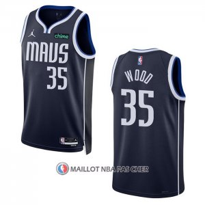 Maillot Dallas Mavericks Christian Wood NO 35 Statement 2022-23 Bleu