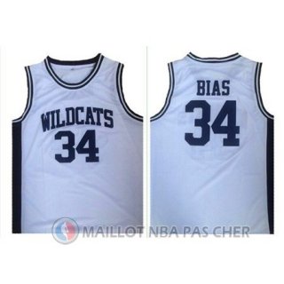 Maillot NBA NCAA Ecole Secondaire Bias 34# Blanc