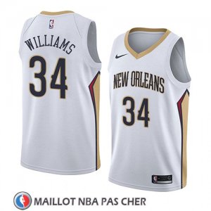 Maillot New Orleans Pelicans Kenrich Williams No 34 Association 2018 Blanc