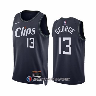 Maillot Los Angeles Clippers Paul George NO 13 Ville 2023-24 Bleu