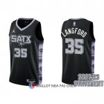 Maillot San Antonio Spurs Romeo Langford NO 35 Statement 2022-23 Noir