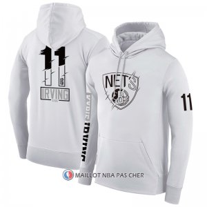 Veste a Capuche Brooklyn Nets Kyrie Irving Blanc