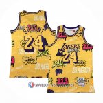 Maillot Los Angeles Lakers Kobe Bryant Slap Sticker Mitchell & Ness 1996-97 Jaune
