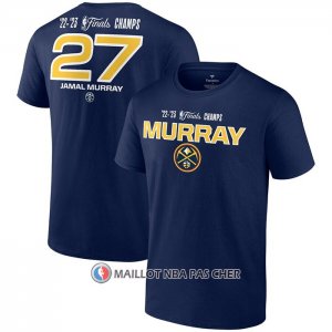 Maillot Manche Courte Denver Nuggets Jamal Murray 2023 NBA Finals Champions Bleu