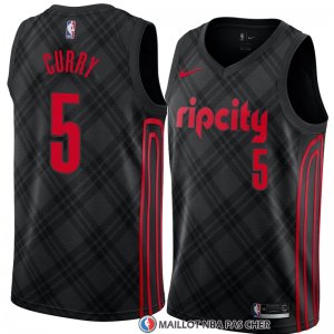 Maillot Portland Trail Blazers Seth Curry 5 Ciudad 2017-18 Noir