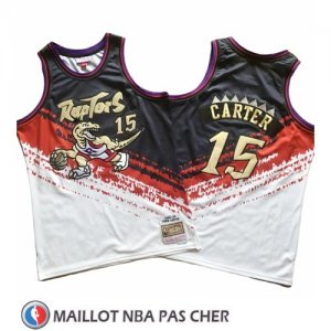 Maillot Tornto Raptors Vince Carter Mitchell & Ness Noir Rouge