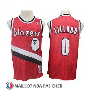 Maillot Portland Trail Blazers Damian Lillard Mitchell & Ness 2018-19 Rouge