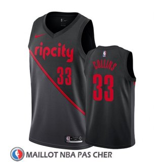 Maillot Portland Trail Blazers Zach Collins Ville 2019 Noir