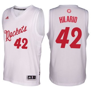 Maillot Navidad 2016 Nene Hilario Rockets 42 Blanc