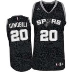 Maillot Crazy Light Leopard Spurs Ginobili 20 Noir