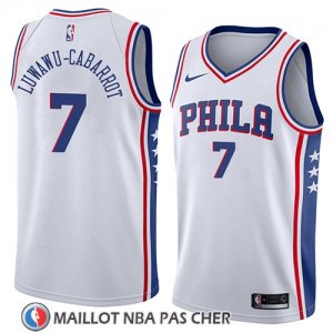 Maillot Philadelphia 76ers Timothe Luwawu-cabarrot No 7 Association 2018 Blanc