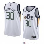 Maillot Utah Jazz Naz Mitrou-long Association 2018 Blanc