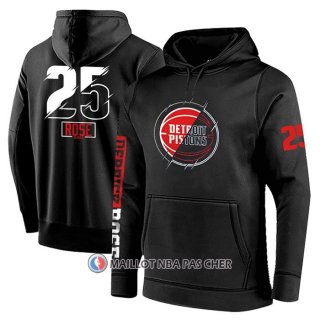 Veste a Capuche Detroit Pistons Derrick Rose Noir