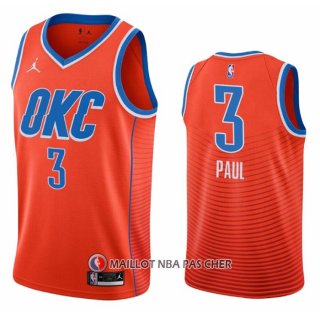 Maillot Oklahoma City Thunder Chris Paul NO 3 Statement 2021 Orange