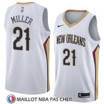 Maillot New Orleans Pelicans Darius Miller No 21 Association 2018 Blanc