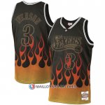 Maillot Philadelphia 76ers Allen Iverson Flames Noir