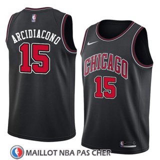 Maillot Chicago Bulls Ryan Arcidiacono No 15 Statement 2018 Noir Rouge