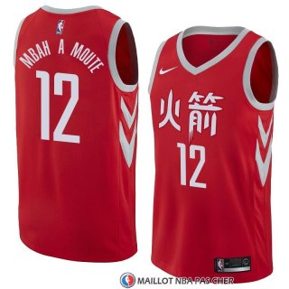 Maillot Houston Rockets Luc Mbah a Moute Ville 2018 Rouge