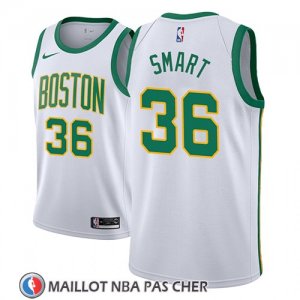 Maillot Boston Celtics Marcus Smart No 36 Ciudad 2018-19 Blanc