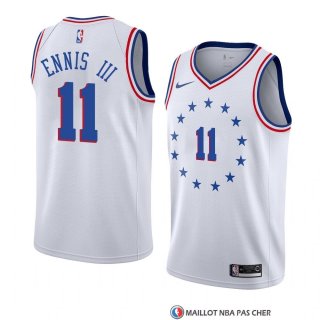Maillot Philadelphia 76ers James Ennis Iii Earned 2018-19 Blanc