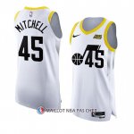 Maillot Utah Jazz Donovan Mitchell NO 45 Association Authentique 2022-23 Blanc