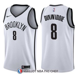 Maillot Brooklyn Nets Spencer Dinwiddie Association 8 2017-18 Blanc