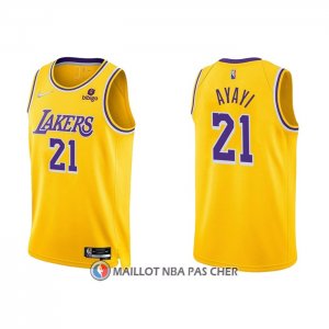 Maillot Los Angeles Lakers Joel Ayayi NO 21 75th Anniversary 2021-22 Jaune