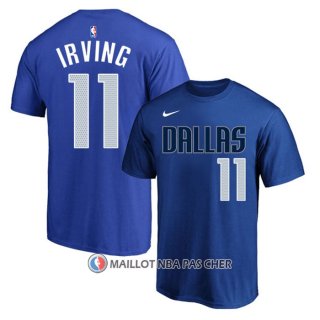Maillot Manche Courte Dallas Mavericks Kyrie Irving Ville 2023-24 Bleu