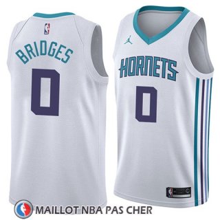 Maillot Charlotte Hornets Miles Bridges No 0 Association 2018 Blanc
