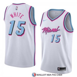 Maillot Miami Heat Okaro White Ville 2018 Blanc