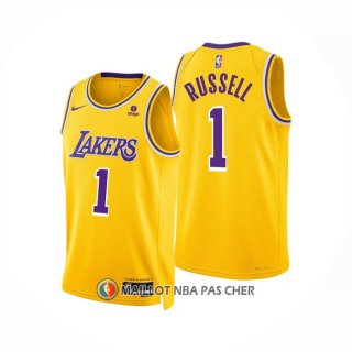 Maillot Los Angeles Lakers D'angelo Russell NO 1 Icon Jaune
