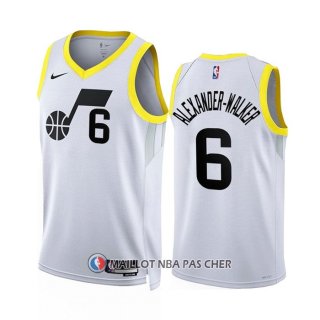 Maillot Utah Jazz Nickeil Alexander-Walker NO 6 Association 2022-23 Blanc