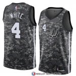 Maillot San Antonio Spurs Derrick White Ville 2018 Gris