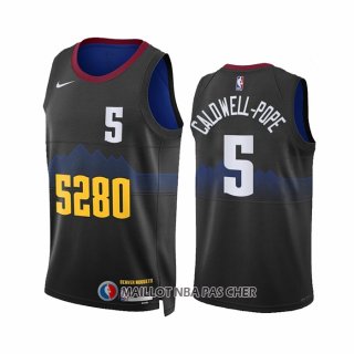 Maillot Denver Nuggets Kentavious Caldwell-pope NO 5 Ville 2023-24 Noir