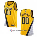 Maillot Indiana Pacers Bennedict Mathurin NO 00 Statement 2022-23 Jaune